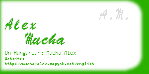 alex mucha business card